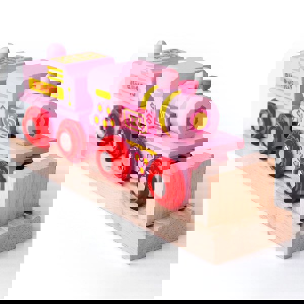 Bigjigs Rail Pink 123 Engine