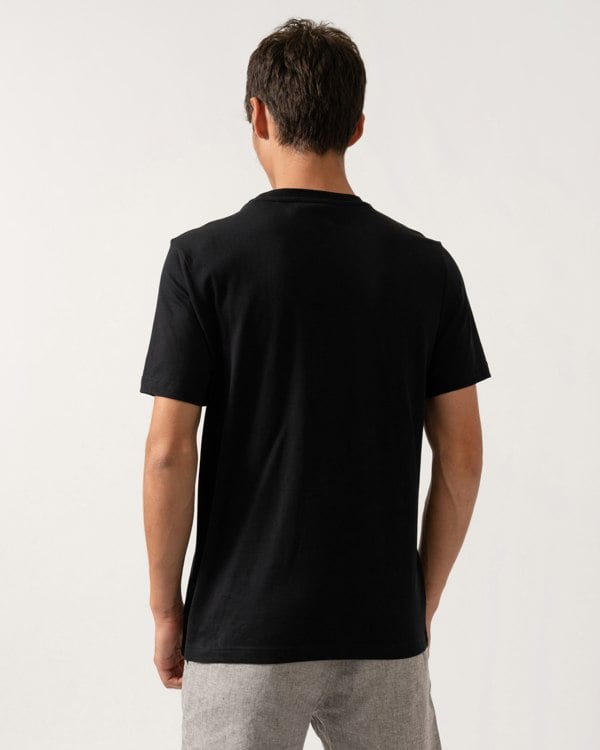 Tommy Hilfiger Brand Love Hilfiger Mens Tee - Black - CHO - Designer Mens T-Shirts & Tops