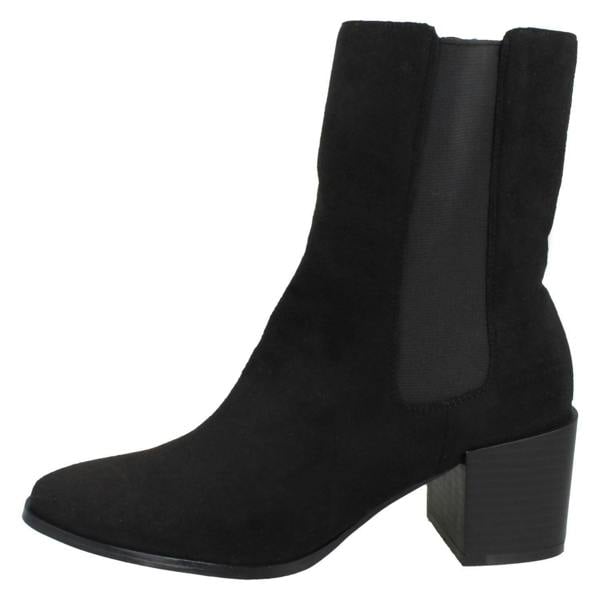 Spot On Ladies Spot On Chunky Blocked Heel Ankle Boots F51128