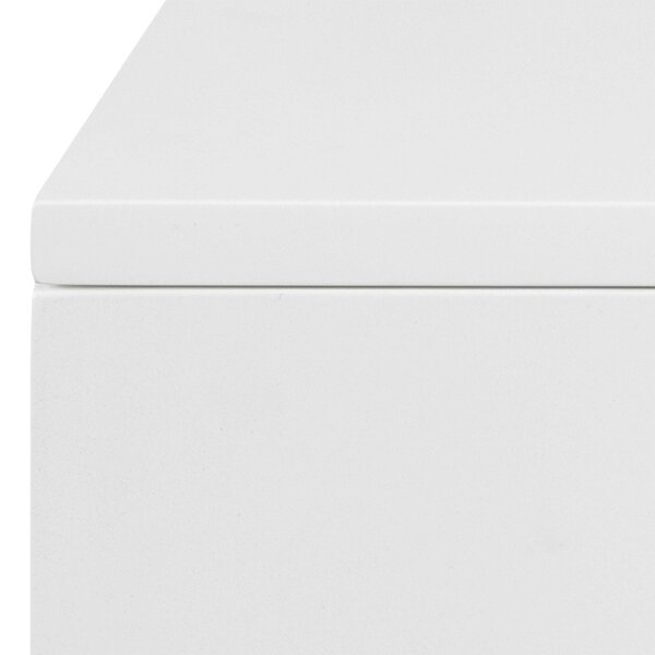 Wyld Haus Rome Matt White Wooden Bedside Table 2 Drawers
