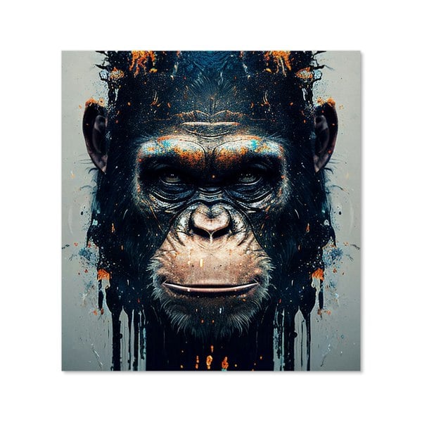 Warren Reed - Designer Gorilla Face Splashart Kitchen Splashback