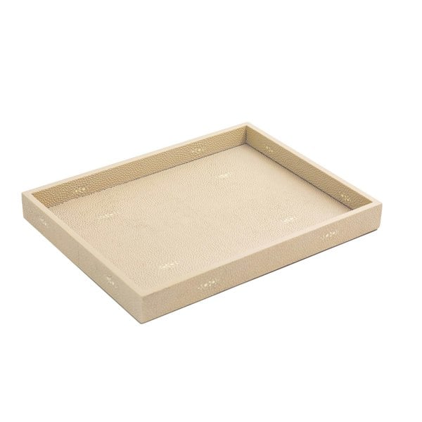 POSH TRADING COMPANY Chelsea Medium Tray - Shagreen Natural