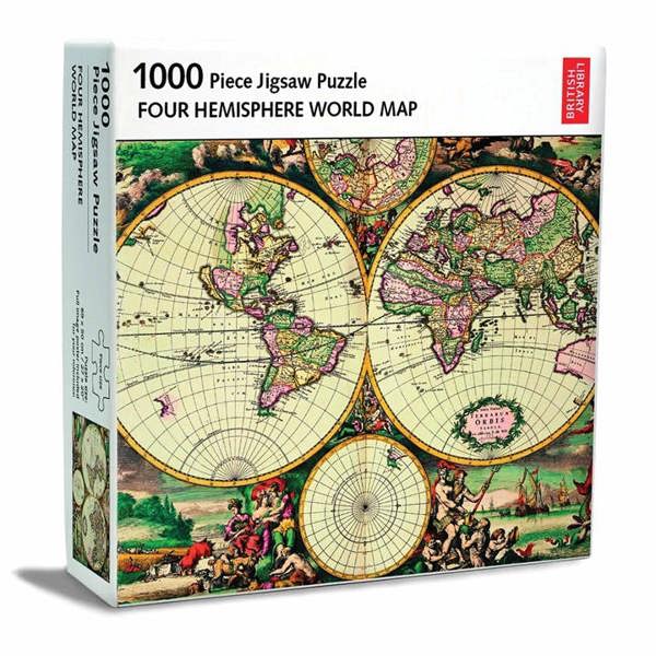 British Library, World Map Jigsaw, Jigsaws & Puzzles, History & Literature, Gift