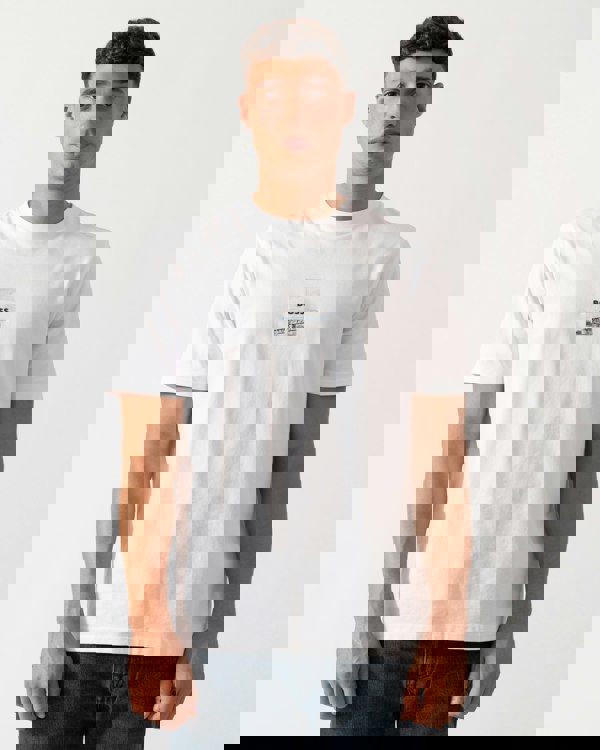 BOSS Green Tee Photoprint Mens T-Shirt - White 100