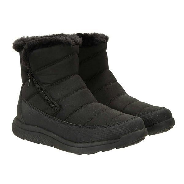 Mountain Warehouse Womens Boston Fleece Lined Snow Boots - Black