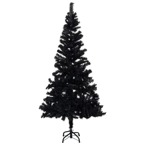 Berkfield Artificial Christmas Tree with Stand Black 180 cm PVC