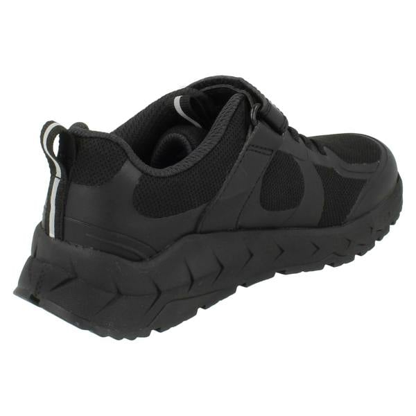 Clarks Boys Clarks Hook and Loop/Lace Up School Shoes Selva Edge