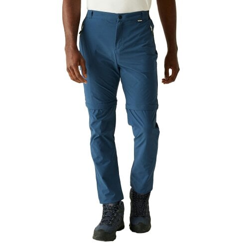 Regatta Mens Travel Light Zip-Off Trousers - Moonlight Denim