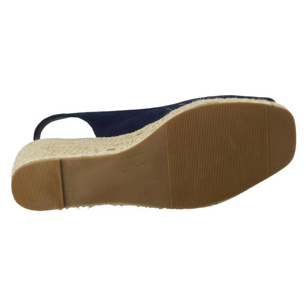 Anne Michelle Ladies Anne Michelle Microfibre Wedge Heel Squared Toe Sandals F2306