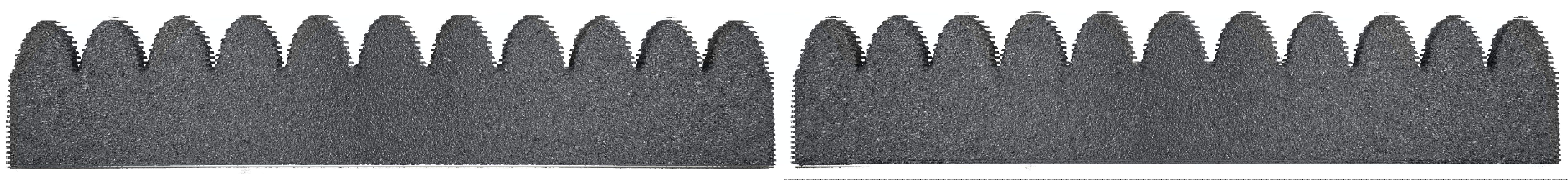 Nicoman Recycled Rubber Scallop Garden Edging Border - Grey