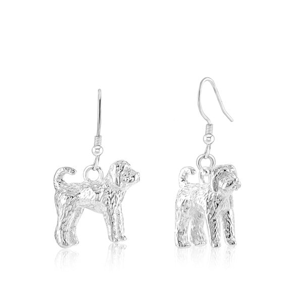 Mylee London Labradoodle Silver Earrings