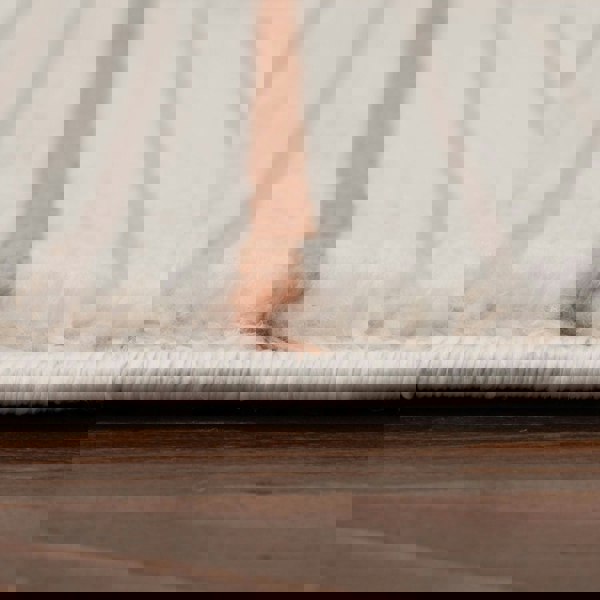 Living Room, perfect mix of clean design, lasting comfort, terra-cream rug.