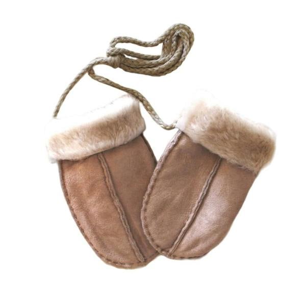 Eastern Counties Leather Kids Puddy Sheepskin Mittens - Beige