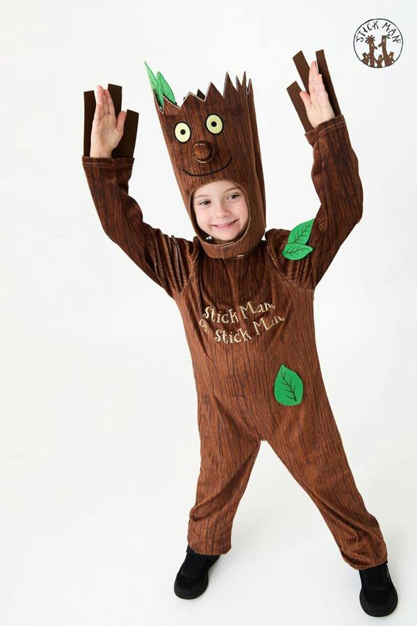 Vanilla Underground Gruffalo & Friends Unisex Kids Brown Stickman 3D Headpiece 2 Piece Costume