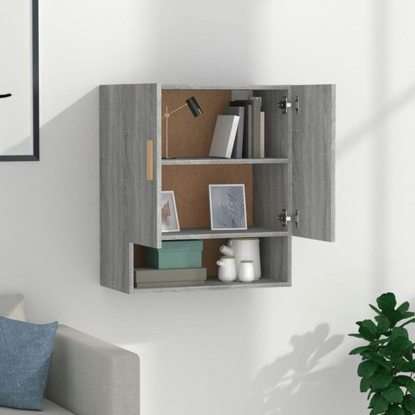 Berkfield Wall Cabinet Grey Sonoma 60x31x70 cm Engineered Wood
