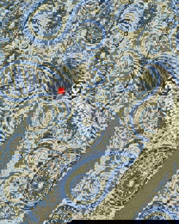 Lambretta Mens Classic Paisley Print Mod Retro Ska Casual Polo