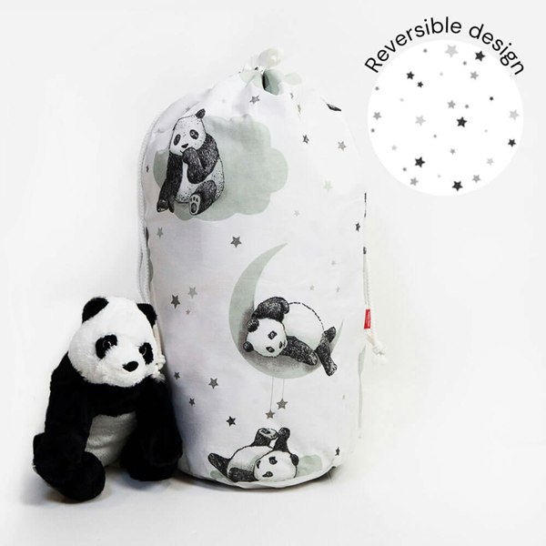 Sleepy Panda Toy Storage Bag Toy Bag - Happy Linen Company