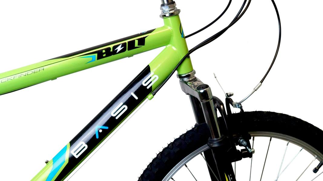 Basis Bikes Basis Bolt Boys Hardtail Mountain Bike, 24" Wheel - Lime Green