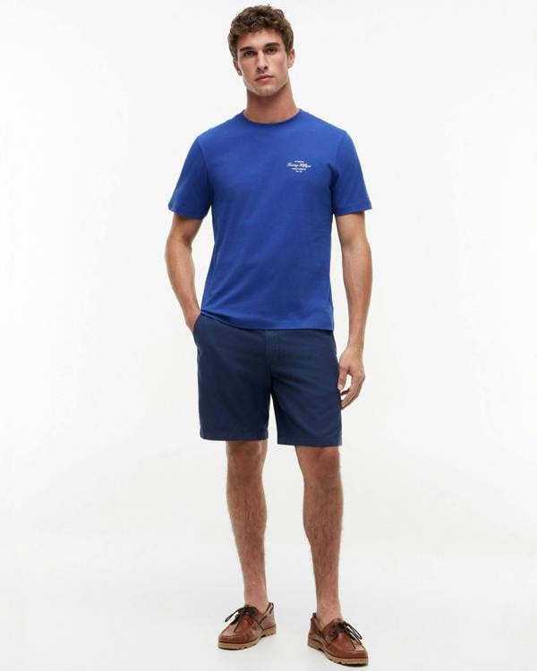 Tommy Hilfiger Nautical Back Photo Mens T-Shirt - Pigment Blue