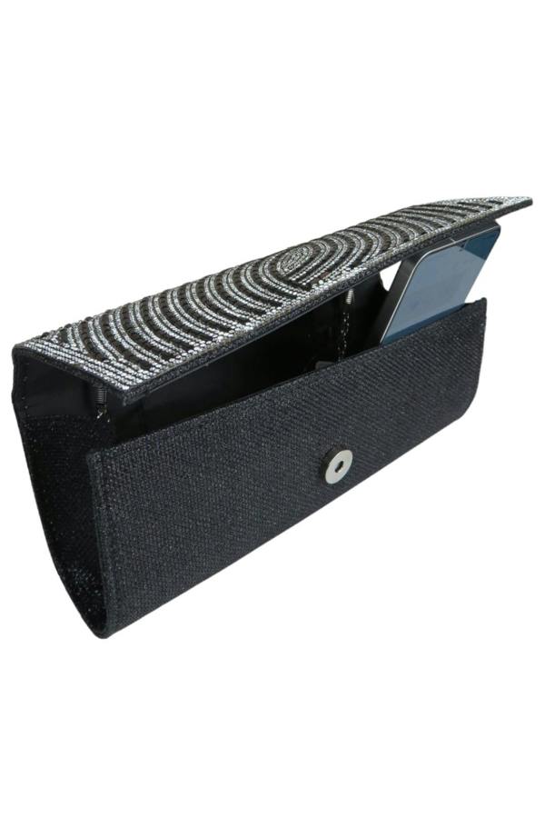 Paulo Due Oval Pattern Diamante Clutch Bag