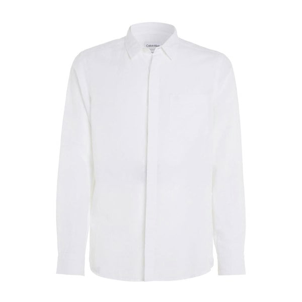 Calvin Klein Mens Cotton Lined Regular Shirt - White