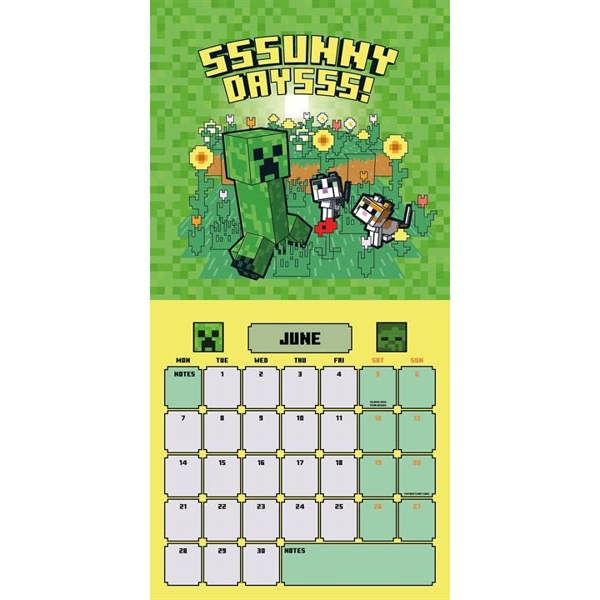 Minecraft Calendar 2027, Wall Calendars, Month To View, Entertainment, Gift