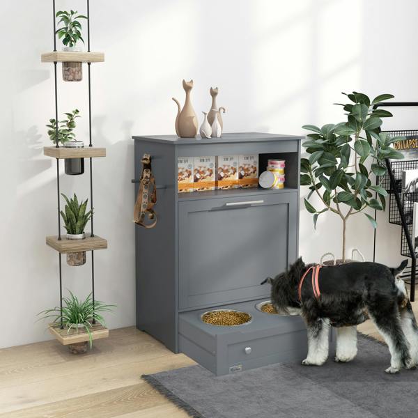 Pet feeder station