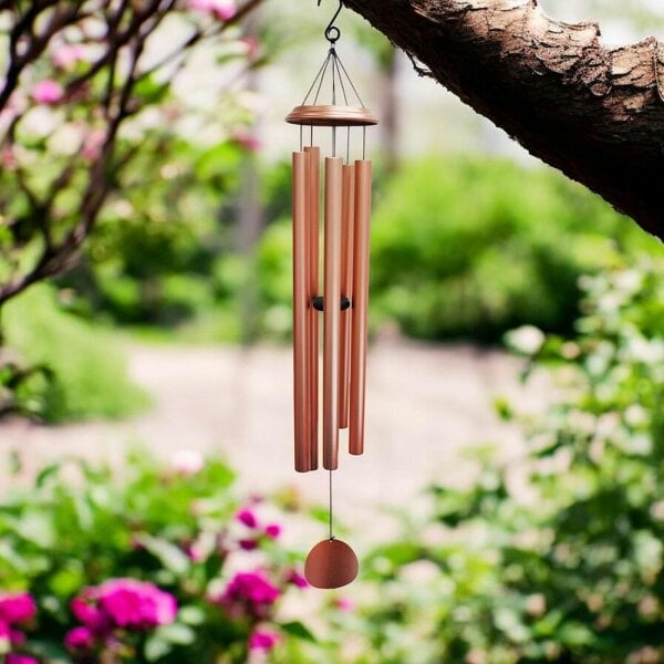 EDH Door Hardware Concerto Musical Wind Chime – 40" Rose Gold (101cm x 18cm x 18cm) | Extra-Large Deep-Tone Metal Wind Chime