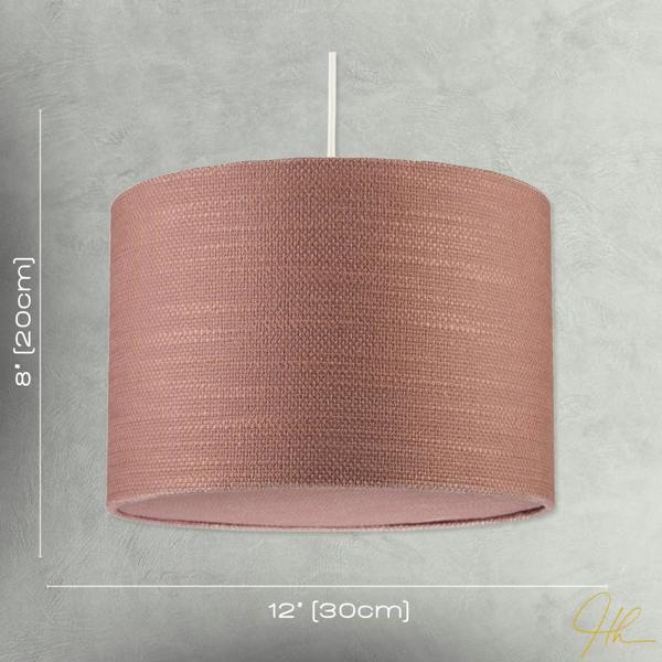 Mocha Mousse Brown Textured Linen Pendant Lighting Shade with Diffuser Image 7