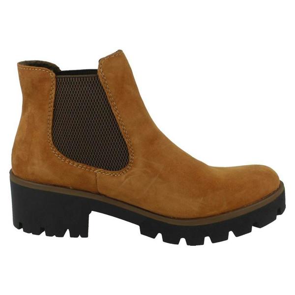 Rieker Ladies Rieker Chunky Gusset Detailed Heeled Ankle Boots 79265