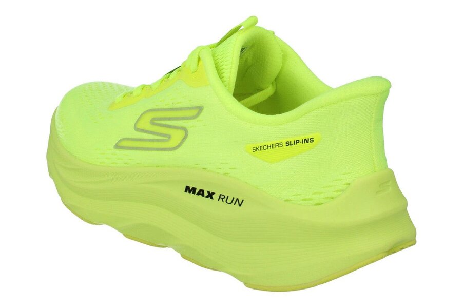 Skechers Max Run Womens Trainers 129200 Shoes  LIME