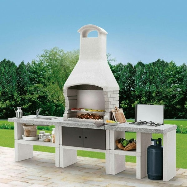 Palazzetti Marbella Outdoor BBQ Kitchen with Adhesive & Paint