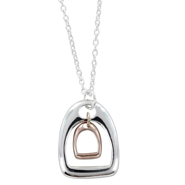 Sterling Silver Pair of Stirrups Necklace - Reeves & Reeves