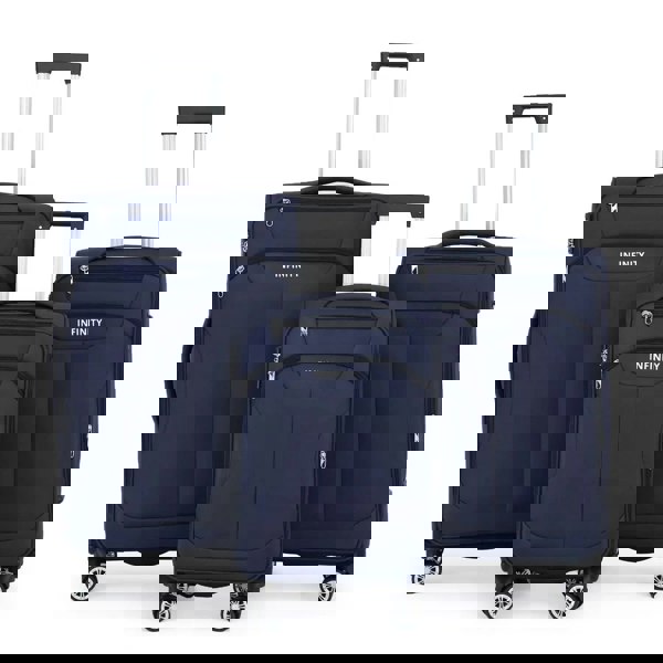 Infinity Luggage Lightweight Soft Shell Luggage Set Travel Suitcases