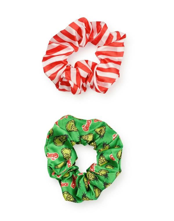 The Grinch Womens Multicoloured Character Face Hair Brush and Scrunchie Set (One Size)