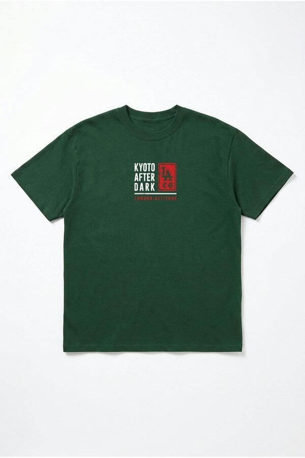 London Attitude Kyoto After Dark Oversized Heavyweight Japanese Graphic T-Shirt