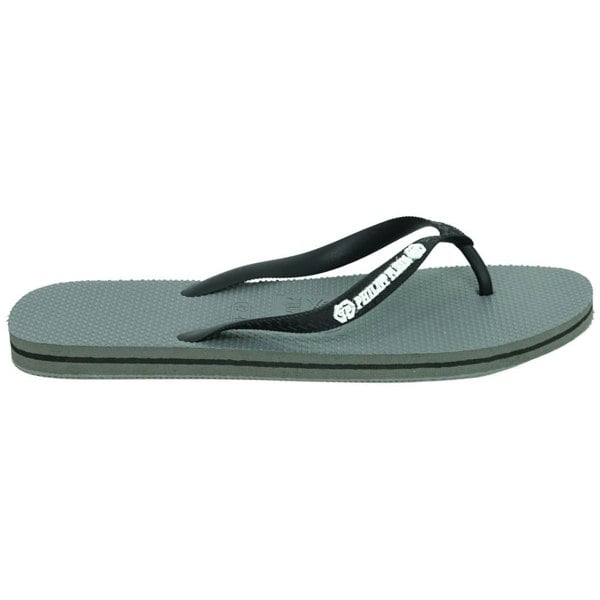 Philipp Plein Brand Logo Flip Flops - Grey