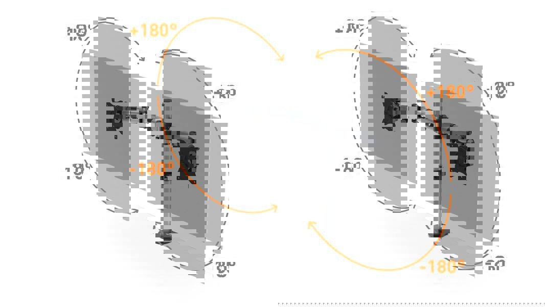 Durable SELECT Monitor Mount Desk Clamp for 2 Screens | 13 - 27" | Gloss Silver