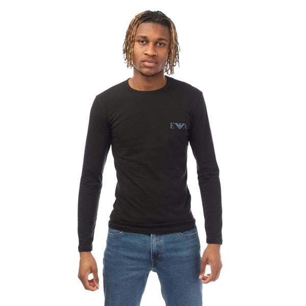 Emporio Armani Mens Slim Long-Sleeved T-Shirt - Black