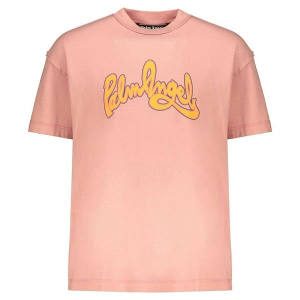 Palm Angels Unisex Adult Seasonal Logo T-Shirt - Pink - 