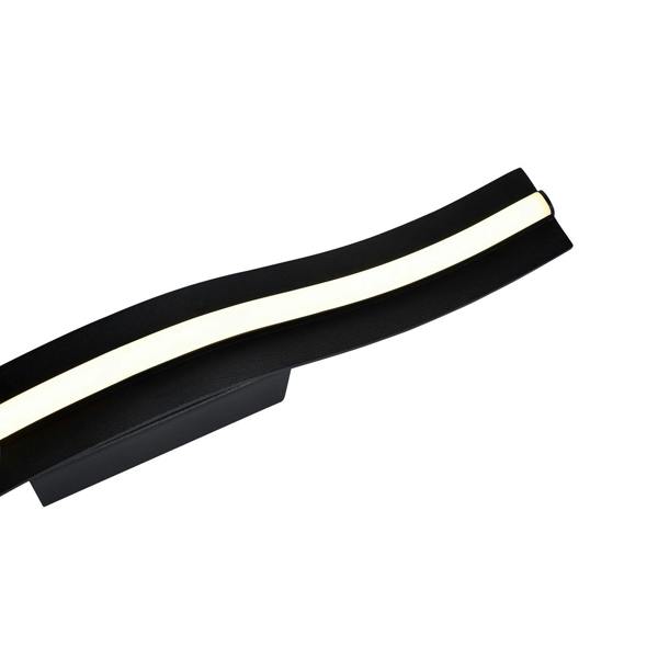 LED Stick Style Modern Feature Wall Light Fitting in Matte Sand Black Image 4