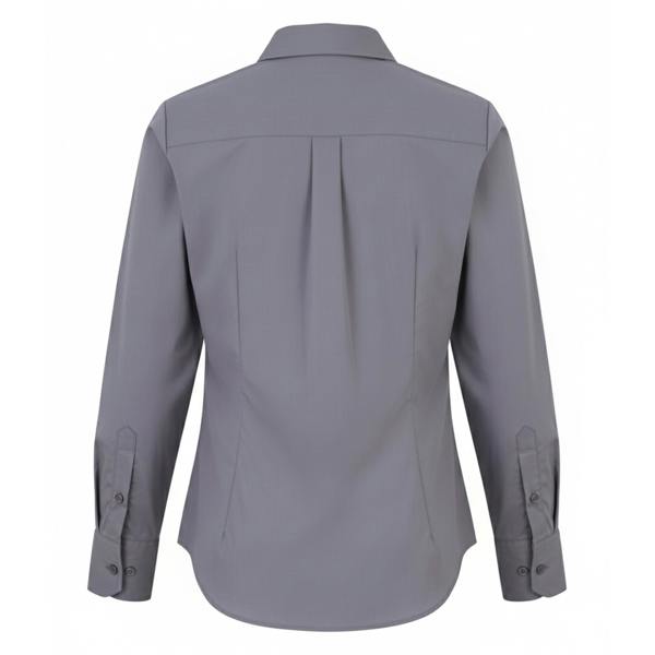 Premier Womens/Ladies Poplin Long-Sleeved Blouse - Steel