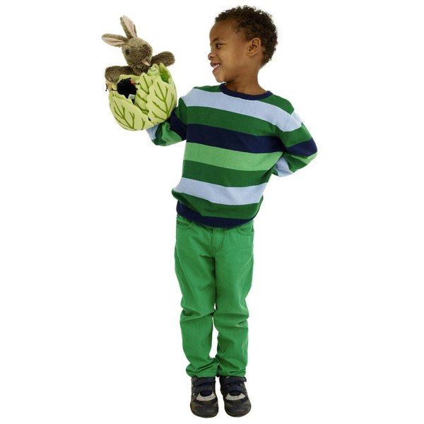 The Puppet Company Rabbit in a Lettuce - with 3 Mini Beasts - Hide-Aways