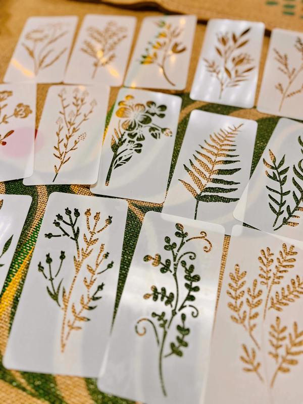Sourdough By The Sea Botanical Grass & Leaf Stencils for Crafts Patterns Templates