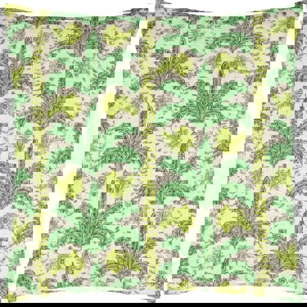 Wylder Patera Palm Print Cushion Cover - Green/Yellow