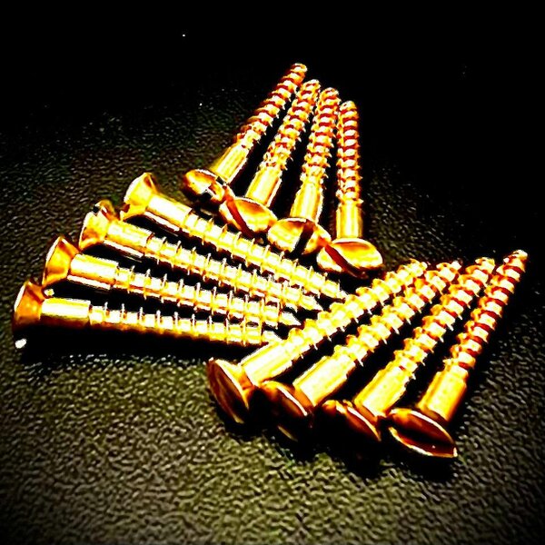 Fixaball Brass Raised Countersunk Slotted Woodscrews