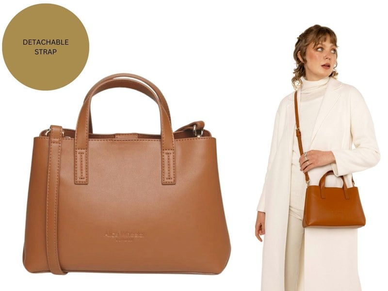 Alice Wheeler “Florence” Nappa Handbag – Luxury Vegan Leather Grab & Shoulder Bag