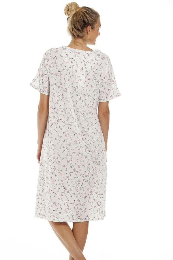 Classic Floral Print Jersey Cotton Nightdress