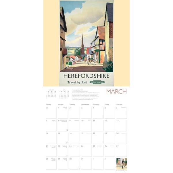 English Travel Posters Calendar 2027, Wall Calendars, Month To View, Travel, Gift