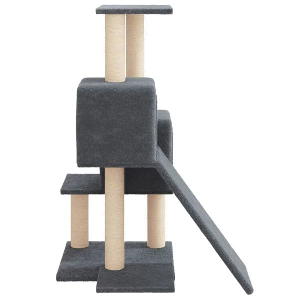 Berkfield Cat Tree with Sisal Scratching Posts Dark Grey 82 cm